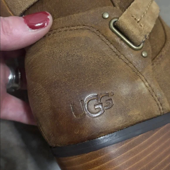 UGG Tan Heeled Boots for Women - Picture 9 of 17